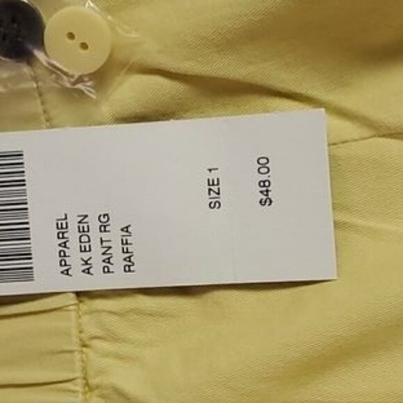 Chico's Design Eden Raffia High Waisted Sz.1 Pants Zippered Side Slit w Pockets - Picture 4 of 12